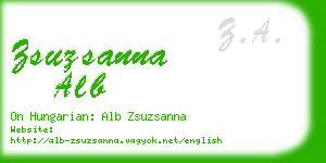 zsuzsanna alb business card